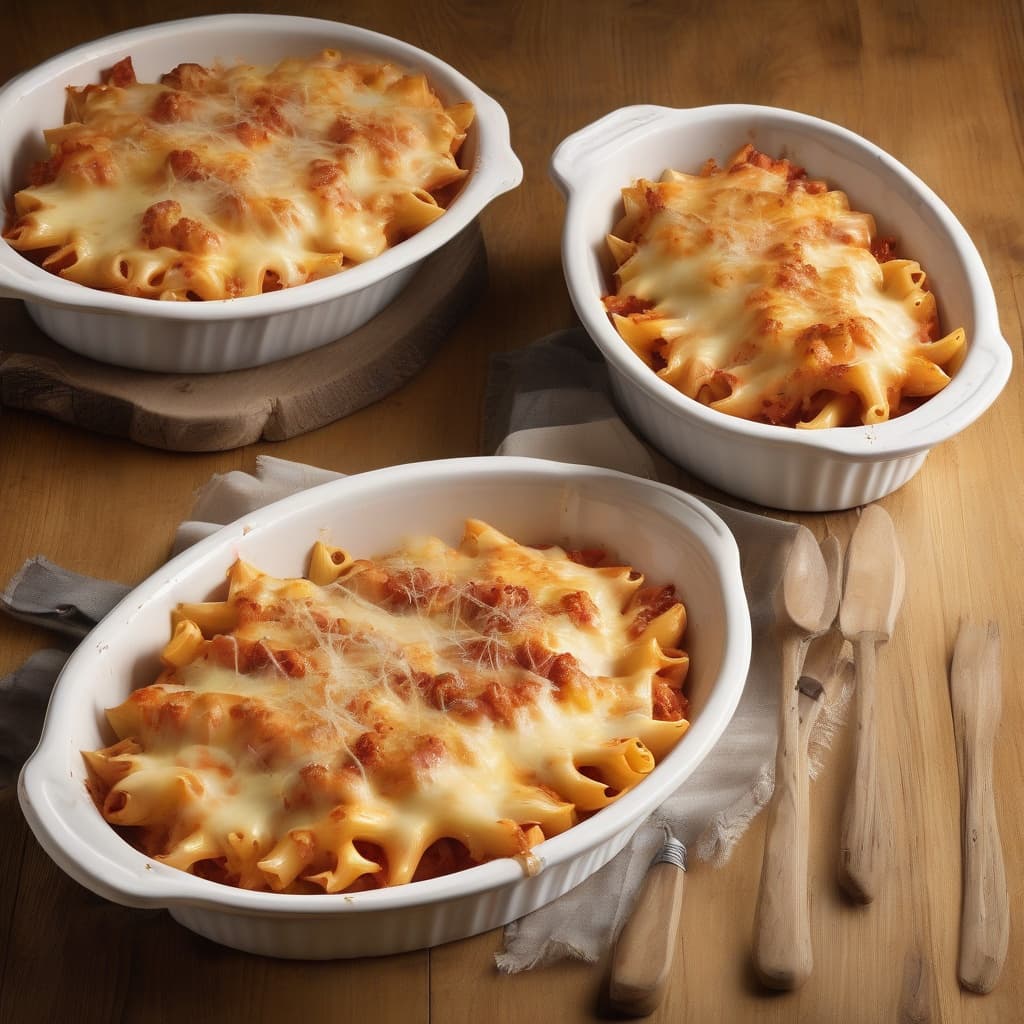 2 Baked Pastas with Cheese